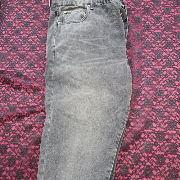 American Eagle Outfitters Black Faded Straight Leg Jeans Size 14 - Picture 7 of 8